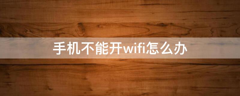 手机不能开wifi怎么办 手机不能开WiFi