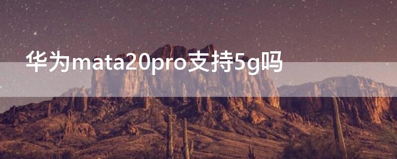 华为mata20pro支持5g吗（华为mate20pro可以5g吗）