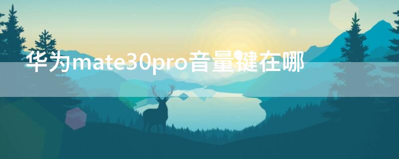 华为mate30pro音量键在哪（华为mate30pro音量按键在哪里）