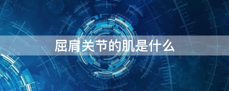 屈肩关节的肌是什么 屈肩关节的肌是什么肌