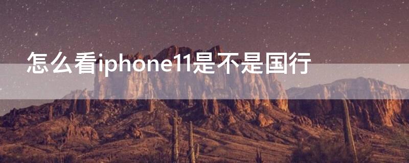 怎么看iPhone11是不是国行（iPhone11怎么看是不是国行）