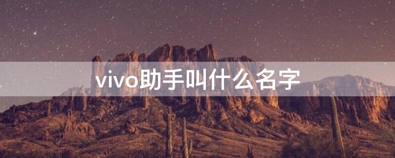 vivo助手叫什么名字 vivo助手叫啥名