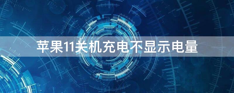 iPhone11关机充电不显示电量 iphone11关机后充电如何显示电量