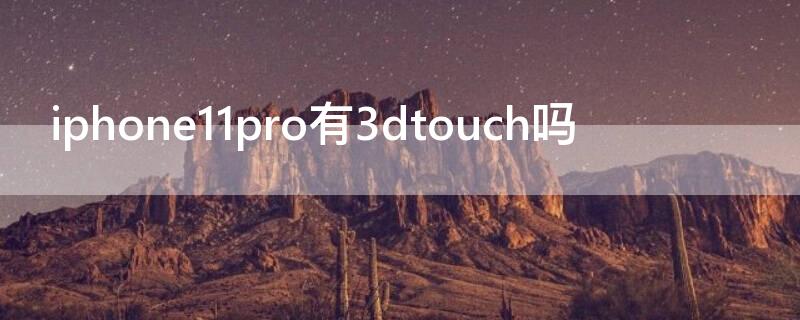 iPhone11pro有3dtouch吗（iphone11pro有3dtouch功能吗）