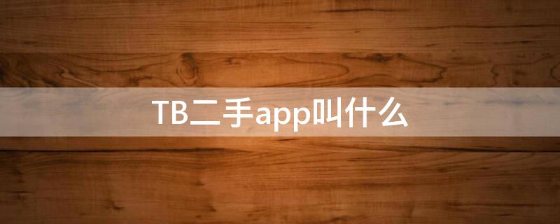 TB二手app叫什么（二手淘宝商城下载）