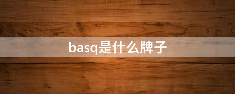 basq是什么牌子 basq是什么牌子中文