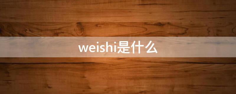 weishi是什么 卫士是什么意思