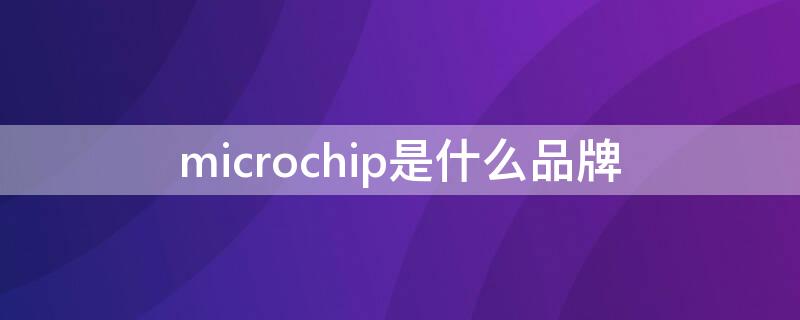 microchip是什么品牌（microchip中国代理有哪些）