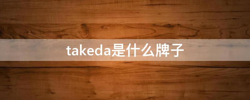 takeda是什么牌子 takeon品牌