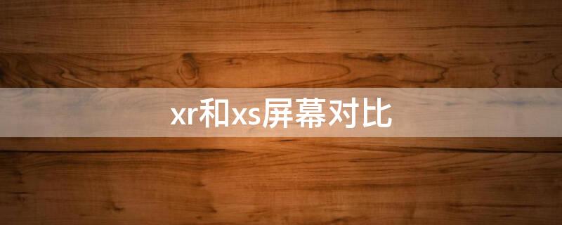 xr和xs屏幕对比 xr屏幕和xs屏幕差多少