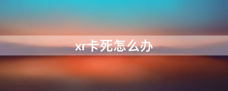 xr卡死怎么办 xr卡了