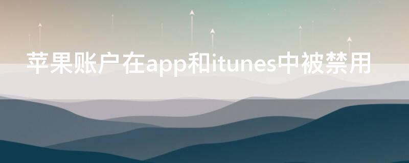 iPhone账户在app和itunes中被禁用（iphone账户在appstore和itunes中被禁用）