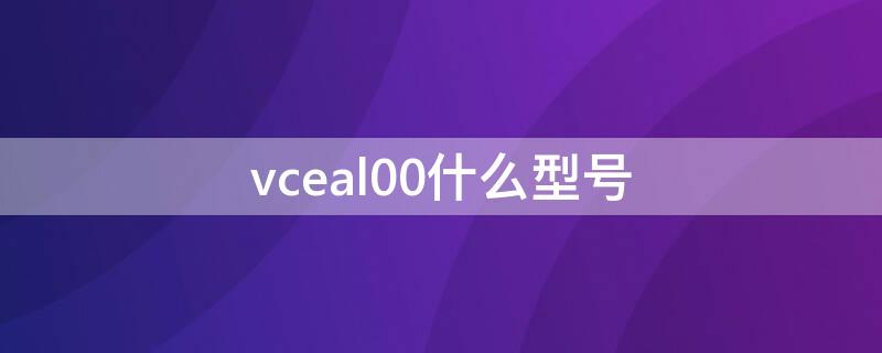 vceal00什么型号 vceal00是什么型号多少钱