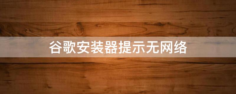 谷歌安装器提示无网络（谷歌安装器提示无网络连接）