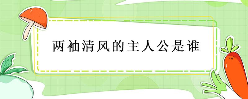 两袖清风的主人公是谁（两袖清风的主人公是谁问我是谁）