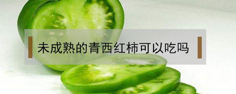 未成熟的青西红柿可以吃吗 未熟的青西红柿可以吃吗?