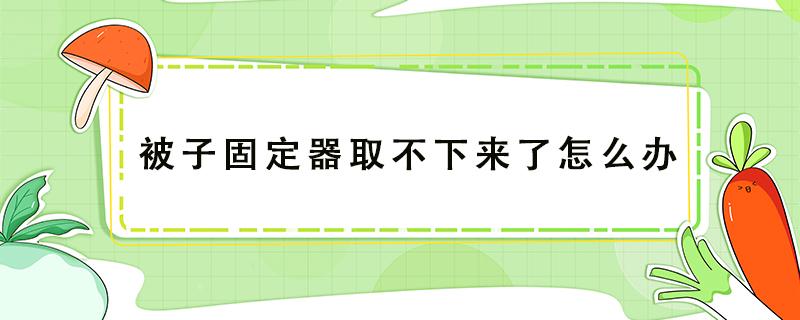 被子固定器取不下来了怎么办（被子固定器取不下来了怎么办视频）