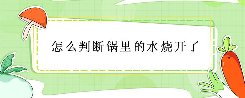 怎么判断锅里的水烧开了（怎么判断锅中水是否烧开）