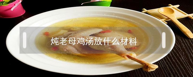 炖老母鸡汤放什么材料 炖老母鸡汤放什么材料补气血