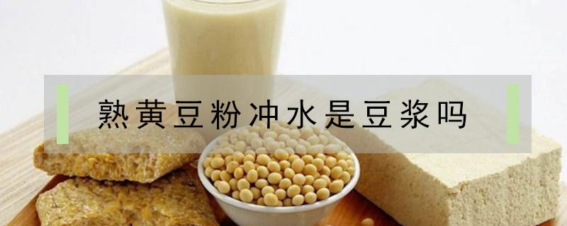 熟黄豆粉冲水是豆浆吗（熟黄豆粉可以直接冲成豆浆喝吗）