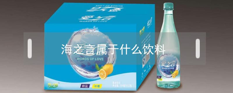 海之言属于什么饮料 海之言是什么饮料