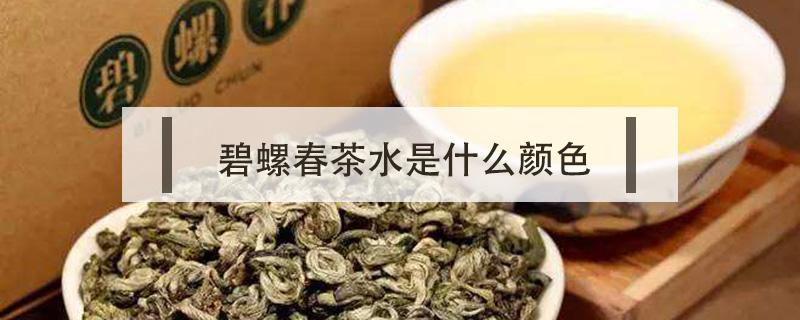 碧螺春茶水是什么颜色 碧螺春的茶汤是什么颜色