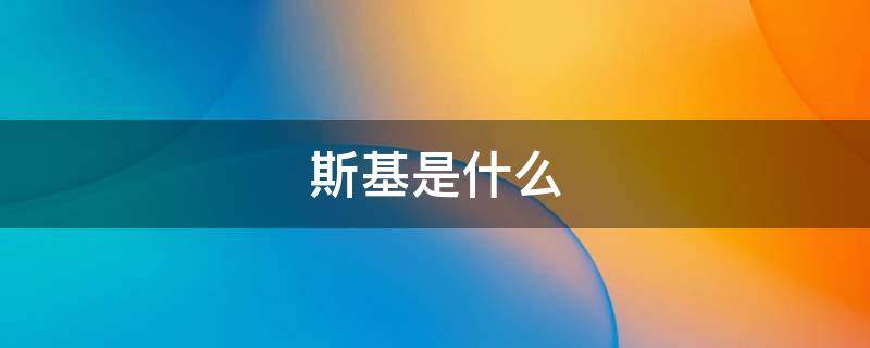 斯基是什么 柴可猪斯基是什么