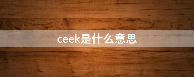 ceek是什么意思（checker的中文是什么）