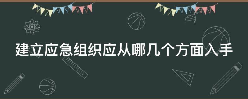 建立应急组织应从哪几个方面入手 建立应急组织应从哪几个方面入手呢