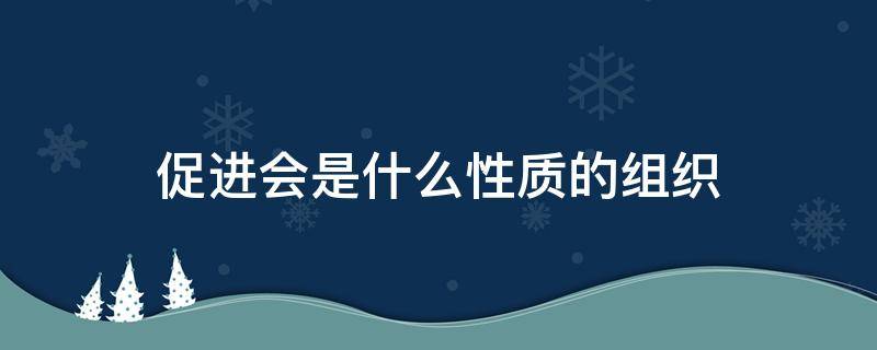 促进会是什么性质的组织（促进会属于社会组织吗）