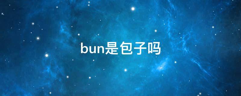 bun是包子吗 bun是什么面包