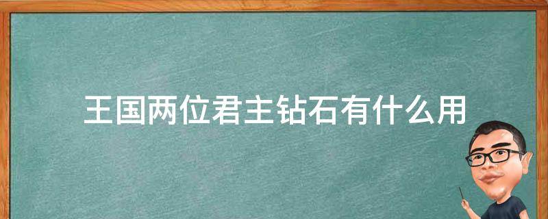 王国两位君主钻石有什么用 王国两位君主钻石怎么获得