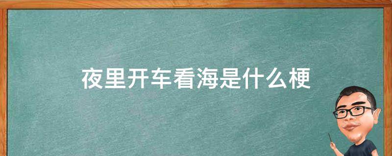 夜里开车看海是什么梗 有人在夜里看海什么梗