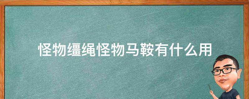 怪物缰绳怪物马鞍有什么用 怪物缰绳和怪物马鞍