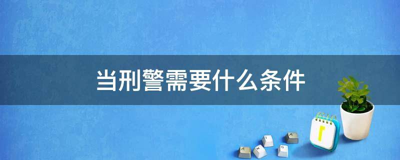 当刑警需要什么条件 当刑侦警察需要什么条件