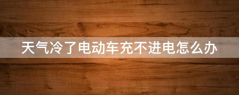 天气冷了电动车充不进电怎么办（天气冷了电动车充不上电怎么办）