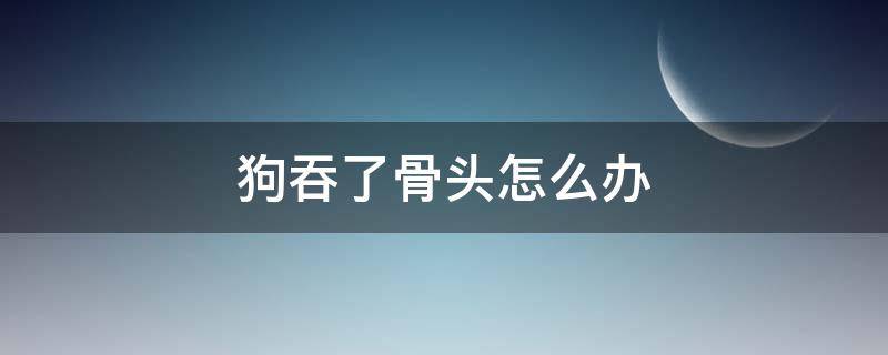 狗吞了骨头怎么办 狗狗不小心吞了骨头怎么办