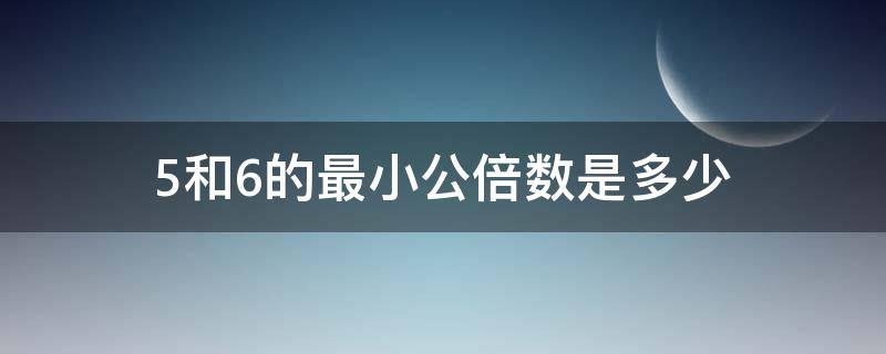 5和6的最小公倍数是多少 5和6的最小公倍数是多少用短除法