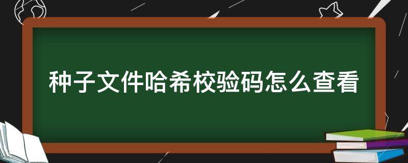 种子文件哈希校验码怎么查看 希哈校验怎么下载