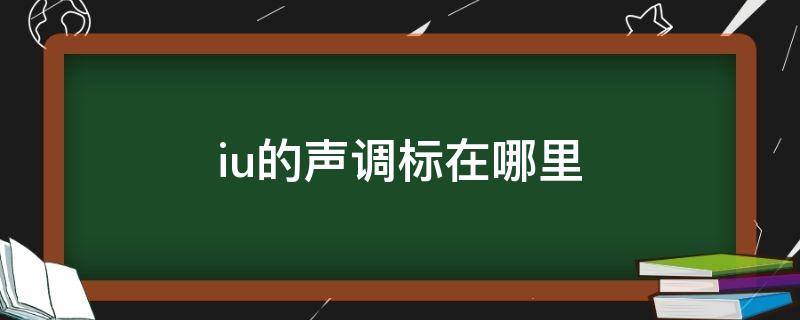 iu的声调标在哪里 ui,iu的声调标在哪里