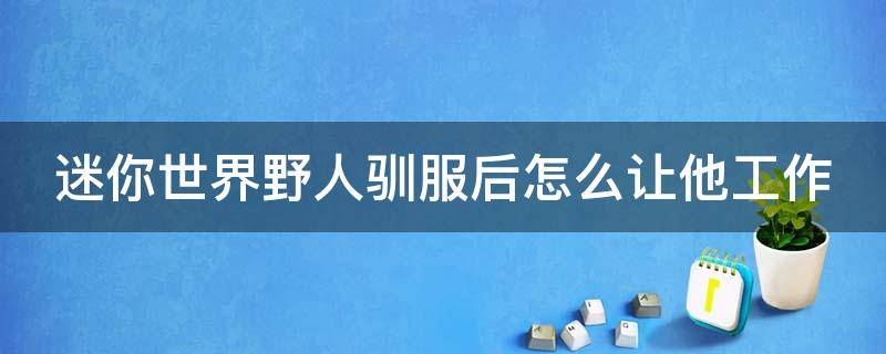 迷你世界野人驯服后怎么让他工作 迷你世界野人驯服后怎么让他工作2022