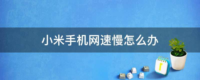 小米手机网速慢怎么办（小米手机网速慢怎么办教你一招提升网速）