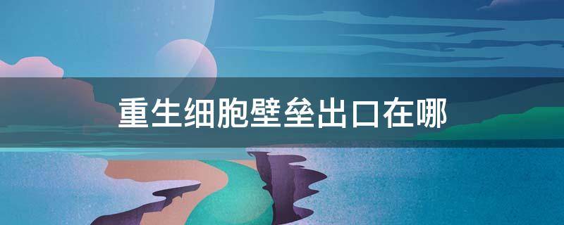 重生细胞壁垒出口在哪 重生细胞堡垒出口
