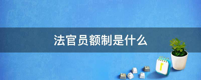 法官员额制是什么 司法官员额制