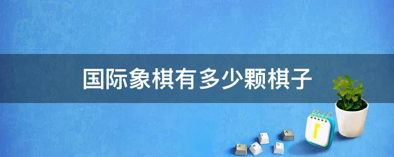 国际象棋有多少颗棋子 国际象棋总共多少颗棋子