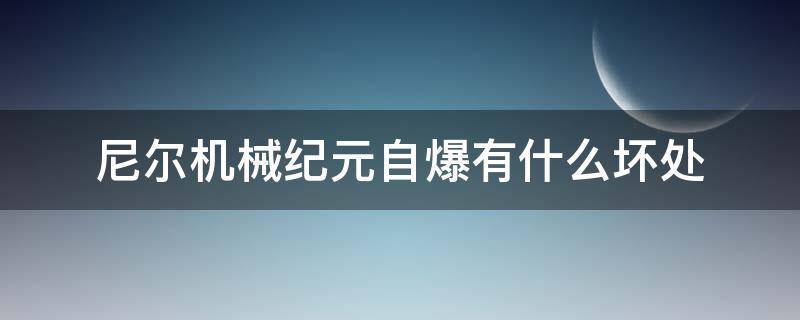 尼尔机械纪元自爆有什么坏处（尼尔机械纪元自爆会死吗）