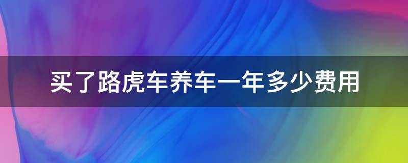 买了路虎车养车一年多少费用（途虎养车一年要多少钱）