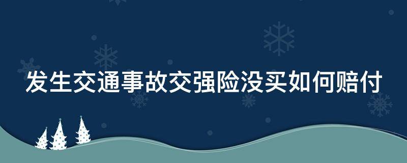 发生交通事故交强险没买如何赔付（交强险没交发生事故能报么）