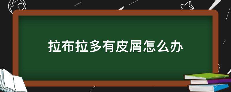 拉布拉多有皮屑怎么办（拉布拉多长皮屑怎么办）