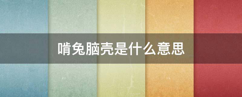 啃兔脑壳是什么意思（啃兔头是什么意思）